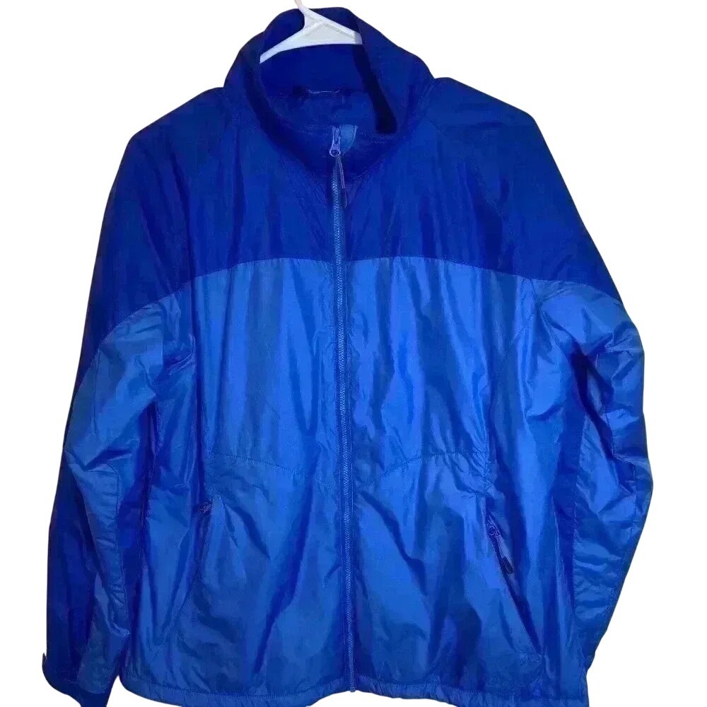 Cabelas Polartec Classic‎ Fleece Lined Windbreaker Jacket Blue Women's Medium